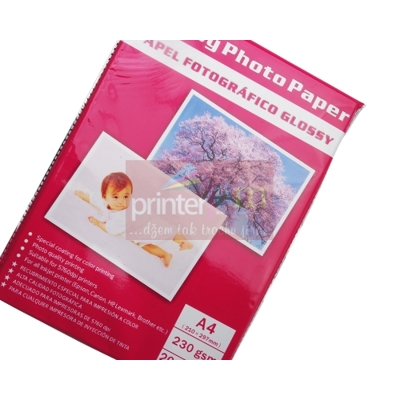 Lesklý inkjet fotopapír A4 - 230g/m2 , 20 listů