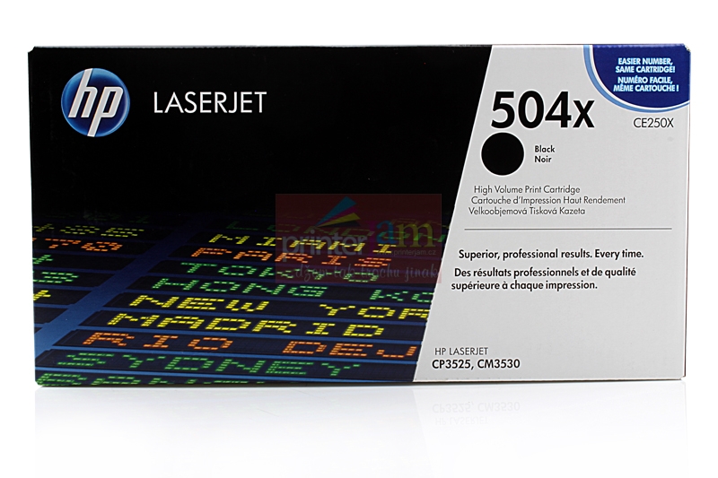 HP CE250X / 504X Black - Originální toner