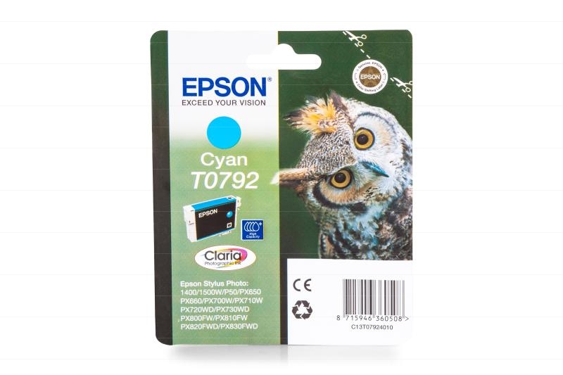 Epson C13T07924010 / T0792 cyan - originální náplň