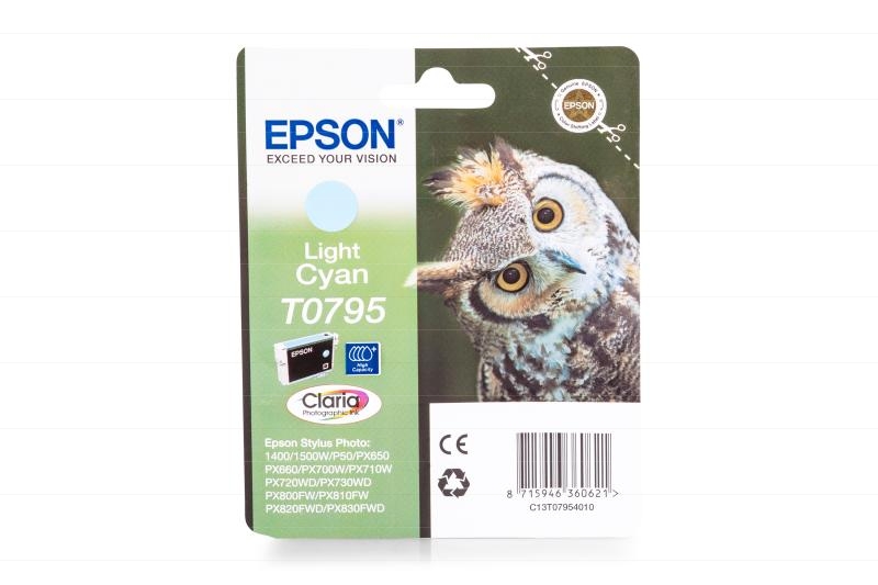 Epson C13T07954010 / T0795 light cyan - originální náplň