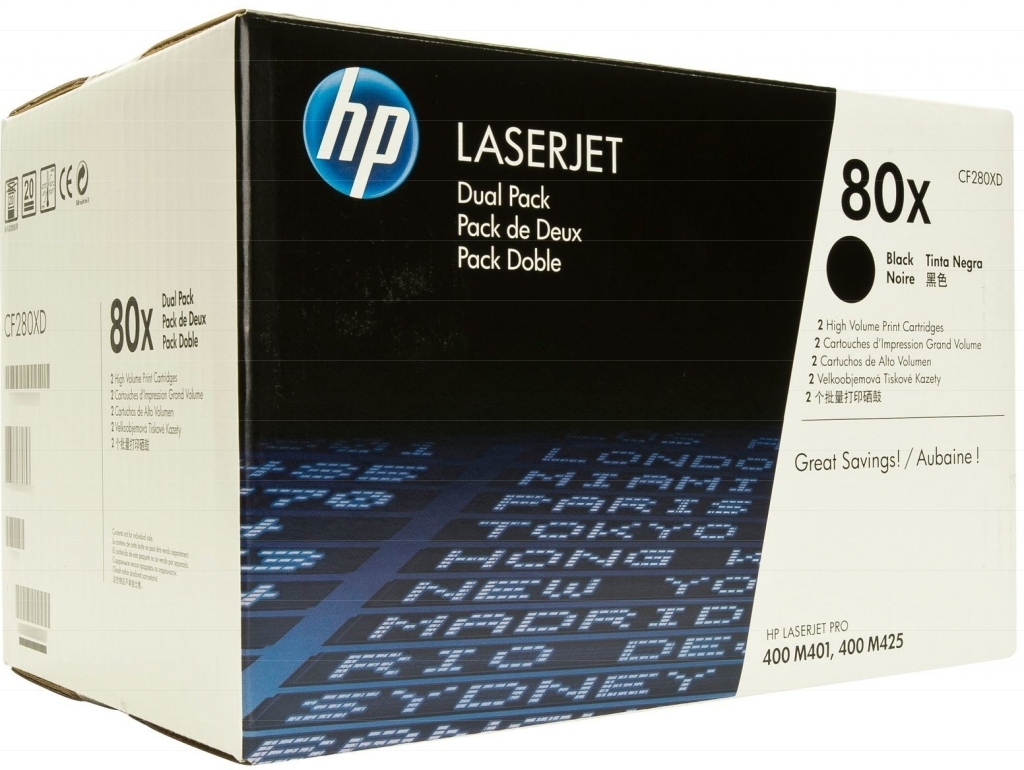 HP 80X, HP CF280X Black - originální toner