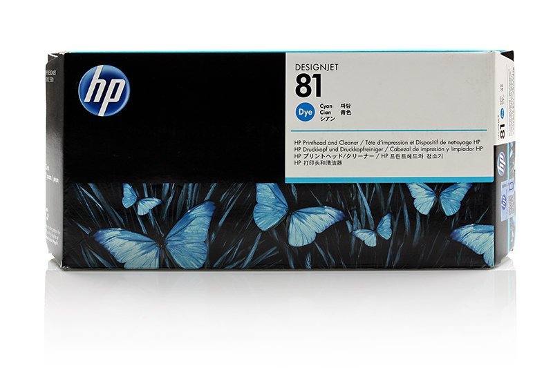 HP C4951A, No.81, azurová - originální hlava plus čištič bulk (bez originální krabicky)