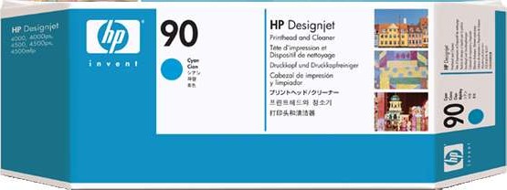 HP C5055A, No.90, azurová - originální hlava + čištič