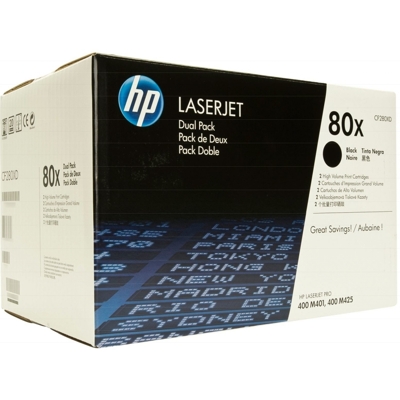 HP 80X, HP CF280X Black - originální toner