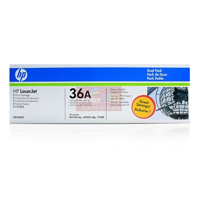 HP CB436AD - HP 36A Black 2-pack LJ Toner Cart, 2 x 2 000 str, orig.