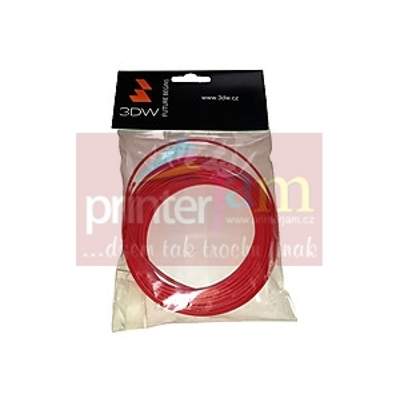 3DW - PLA  filament 1,75mm červená, 10m, tisk 190-210°C
