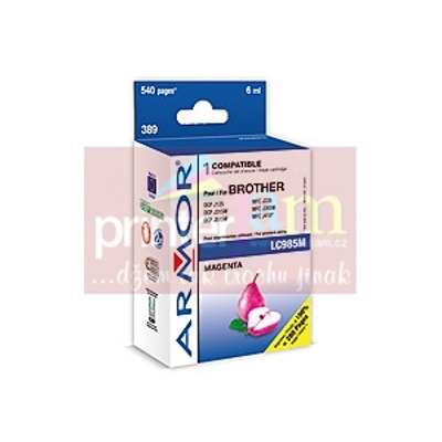 ink-jet pro Brother DCP J125 magenta, 6ml, komp.s LC985M