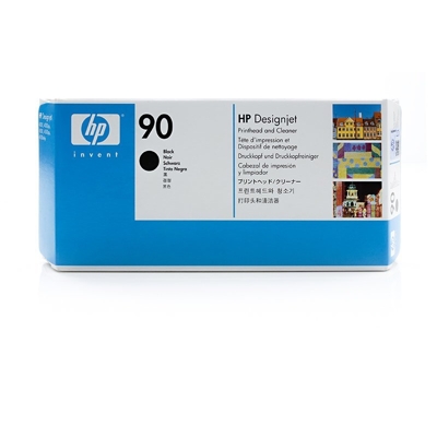 HP C5054A, No.90, černá - originální hlava a čištič