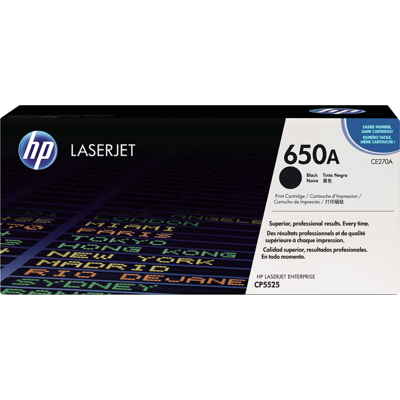 HP 650A Černá originální tonerová kazeta LaserJet (CE270A)